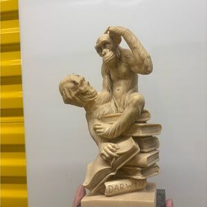 Darwin Monkey Sculpture - Cream